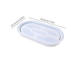 Molde silicona bandeja ovalada bordes rizados